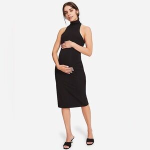 Hatch The Body Halter Dress Black Medium M Knee Length Casual Classic Minimalist